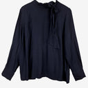 Boden Stylish Tied Neck Navy Blouse Size 20 by SwapUp-Online Second Hand Store-Online Thrift Store