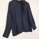 Boden Stylish Tied Neck Navy Blouse Size 20 by SwapUp-Online Second Hand Store-Online Thrift Store