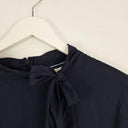 Boden Stylish Tied Neck Navy Blouse Size 20 by SwapUp-Online Second Hand Store-Online Thrift Store