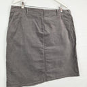Sportscraft Grey Velvet Penvil Midi Skirt Size 18 by SwapUp-Online Second Hand Store-Online Thrift Store