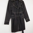 Junior Look Classic Piped Shiny Trench Coat Size 16 by SwapUp-Online Second Hand Store-Online Thrift Store