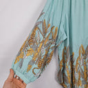 Jaase Aqua Palms Casual Blouse Size XL by SwapUp-Online Second Hand Store-Online Thrift Store