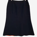 Veronika Maine Navy Thick Orange Lined Skirt Size 14 by SwapUp-Online Second Hand Store-Online Thrift Store