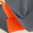 Veronika Maine Navy Thick Orange Lined Skirt Size 14 by SwapUp-Online Second Hand Store-Online Thrift Store