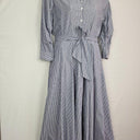 David Jones Stripped Cotton Flattering Fit Dress Size 12 by SwapUp-Online Second Hand Store-Online Thrift Store