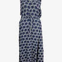 Country Road Geometric Navy Sleeveless Buttoned Dress Size 14 by SwapUp-Online Second Hand Store-Online Thrift Store