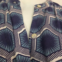 Country Road Geometric Navy Sleeveless Buttoned Dress Size 14 by SwapUp-Online Second Hand Store-Online Thrift Store