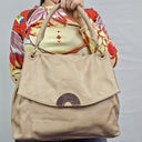Oroton Relaxed Beige Leather Bag Size None by SwapUp-Online Second Hand Store-Online Thrift Store