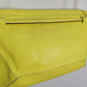 SABA Neon Yellow Leather Envelope Bag Size None by SwapUp-Online Second Hand Store-Online Thrift Store