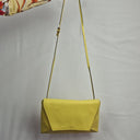SABA Neon Yellow Leather Envelope Bag Size None by SwapUp-Online Second Hand Store-Online Thrift Store