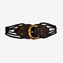 Bohemian Brown and Gold Braided Belt by SwapUp-Online Second Hand Store-Online Thrift Store