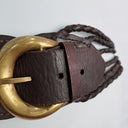 Bohemian Brown and Gold Braided Belt by SwapUp-Online Second Hand Store-Online Thrift Store