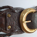 Bohemian Brown and Gold Braided Belt by SwapUp-Online Second Hand Store-Online Thrift Store