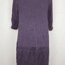 Olga Karolina Lavender Loose Weave Linen Blend Midi Dress Size L by SwapUp-Online Second Hand Store-Online Thrift Store