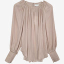 Classy Gathered Shirred Cuff Top Blouse Size 8 by SwapUp-Online Second Hand Store-Online Thrift Store