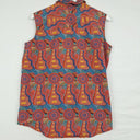 On Safari Vintage Clay Patterened Blouse Size 16 by SwapUp-Online Second Hand Store-Online Thrift Store