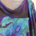 Smooth Draped Indigo Watercolour Top Size M by SwapUp-Online Second Hand Store-Online Thrift Store