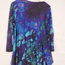Smooth Draped Indigo Watercolour Top Size M by SwapUp-Online Second Hand Store-Online Thrift Store