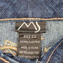 MS Embroidered Tapered Dark Denim Jeans Size 22 by SwapUp-Online Second Hand Store-Online Thrift Store