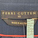 Perri Cutten Classic Dotted Pinstripe Blazer Size 10 by SwapUp-Online Second Hand Store-Online Thrift Store