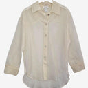 Friends with Frank Ivory Sheer Elegant Shirt Size S by SwapUp-Online Second Hand Store-Online Thrift Store