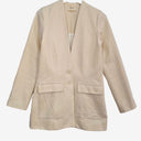 MATIN Classic Collarless Cotton Canvas Blazer Size 6 by SwapUp-Online Second Hand Store-Online Thrift Store