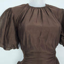 Sir Chocolate Anje Puff Sleeve Gown Dress Size Silk, Cotton by SwapUp-Online Second Hand Store-Online Thrift Store