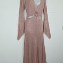 Bec & Bridge Metallic Tulip Sleeve Twist Midi Dress Size 6 by SwapUp-Online Second Hand Store-Online Thrift Store