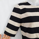 Witchery Striped Fine Jersey Fitted Midi Dress Size 10 by SwapUp-Online Second Hand Store-Online Thrift Store