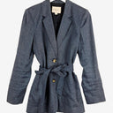 Trenery Mid Blue Flecked Belted Blazer Size 10 by SwapUp-Online Second Hand Store-Online Thrift Store