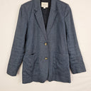 Trenery Mid Blue Flecked Belted Blazer Size 10 by SwapUp-Online Second Hand Store-Online Thrift Store