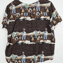 Olga De Polga Chocolate Illustrated Hiker Top Size M by SwapUp-Online Second Hand Store-Online Thrift Store