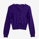 anna thomas Violet Wool Blend Cropped Cardigan Size M by SwapUp-Online Second Hand Store-Online Thrift Store