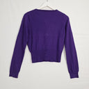 anna thomas Violet Wool Blend Cropped Cardigan Size M by SwapUp-Online Second Hand Store-Online Thrift Store
