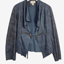 Joseph Ribkoff Faux Leather Waterfall Jacket Size 14 by SwapUp-Online Second Hand Store-Online Thrift Store
