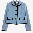 anna thomas Smart Pale Blue Trimmed Jacket Size 14 by SwapUp-Online Second Hand Store-Online Thrift Store
