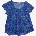 Karma East Pretty Cobalt Floral Top Size XXL by SwapUp-Online Second Hand Store-Online Thrift Store
