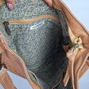 In Leather Dainty Tan Flower Bag by SwapUp-Online Second Hand Store-Online Thrift Store