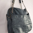 Nat and Nil Teal With Silver Hardware Slouch Bag Size by SwapUp-Online Second Hand Store-Online Thrift Store