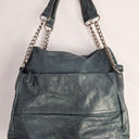 Nat and Nil Teal With Silver Hardware Slouch Bag Size by SwapUp-Online Second Hand Store-Online Thrift Store