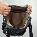 Nat and Nil Teal With Silver Hardware Slouch Bag Size by SwapUp-Online Second Hand Store-Online Thrift Store