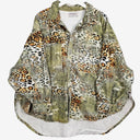 One Teaspoon Distressed Animal Print Oversized Shacket Jacket Size XL by SwapUp-Online Second Hand Store-Online Thrift Store