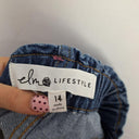 Elm Staple Mid Blue Denim Midi Skirt Size 14 by SwapUp-Online Second Hand Store-Online Thrift Store