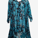 Smooth Semi Sheer Silk Flowing Jacket Size XXL by SwapUp-Online Second Hand Store-Online Thrift Store