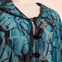 Smooth Semi Sheer Silk Flowing Jacket Size XXL by SwapUp-Online Second Hand Store-Online Thrift Store