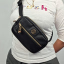 Tommy Hilfiger Compact Gold Accent Waist Bag Bag Size None by SwapUp-Online Second Hand Store-Online Thrift Store