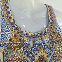 Camilla Cobalt Embellished Scuba Midi Dress Size 12 by SwapUp-Online Second Hand Store-Online Thrift Store