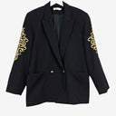 Lisa Ho Gold Embroidered Boxy Blazer Size 12 by SwapUp-Online Second Hand Store-Online Thrift Store