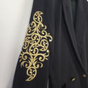 Lisa Ho Gold Embroidered Boxy Blazer Size 12 by SwapUp-Online Second Hand Store-Online Thrift Store
