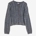 Grab Denim Washed Look Cable Knit Cardigan Size 14 by SwapUp-Online Second Hand Store-Online Thrift Store